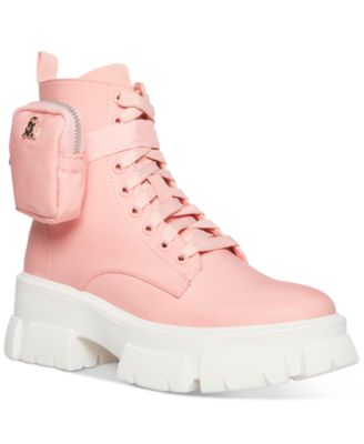 steve madden pink combat boots