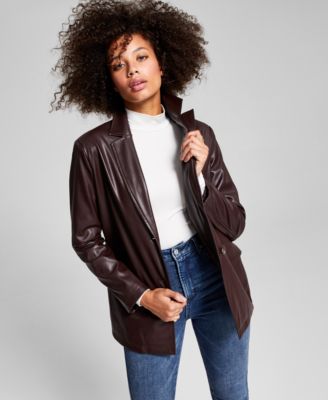 macys plus size leather jackets