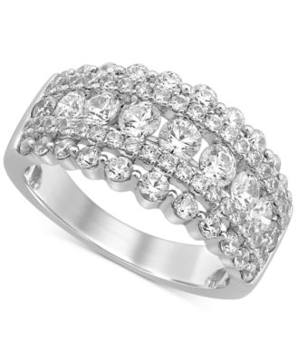 Diamond Anniversary Ring (2 ct. t.w.) in 14k White Gold - Macy's