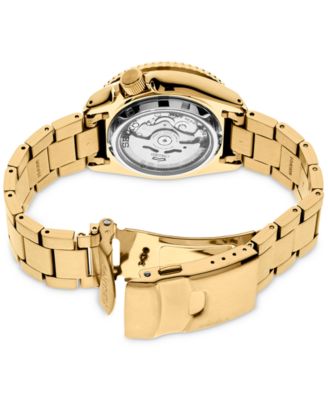 Men's Automatic 5 Sports Gold-Tone Stainless Steel Bracelet Watch 43mm