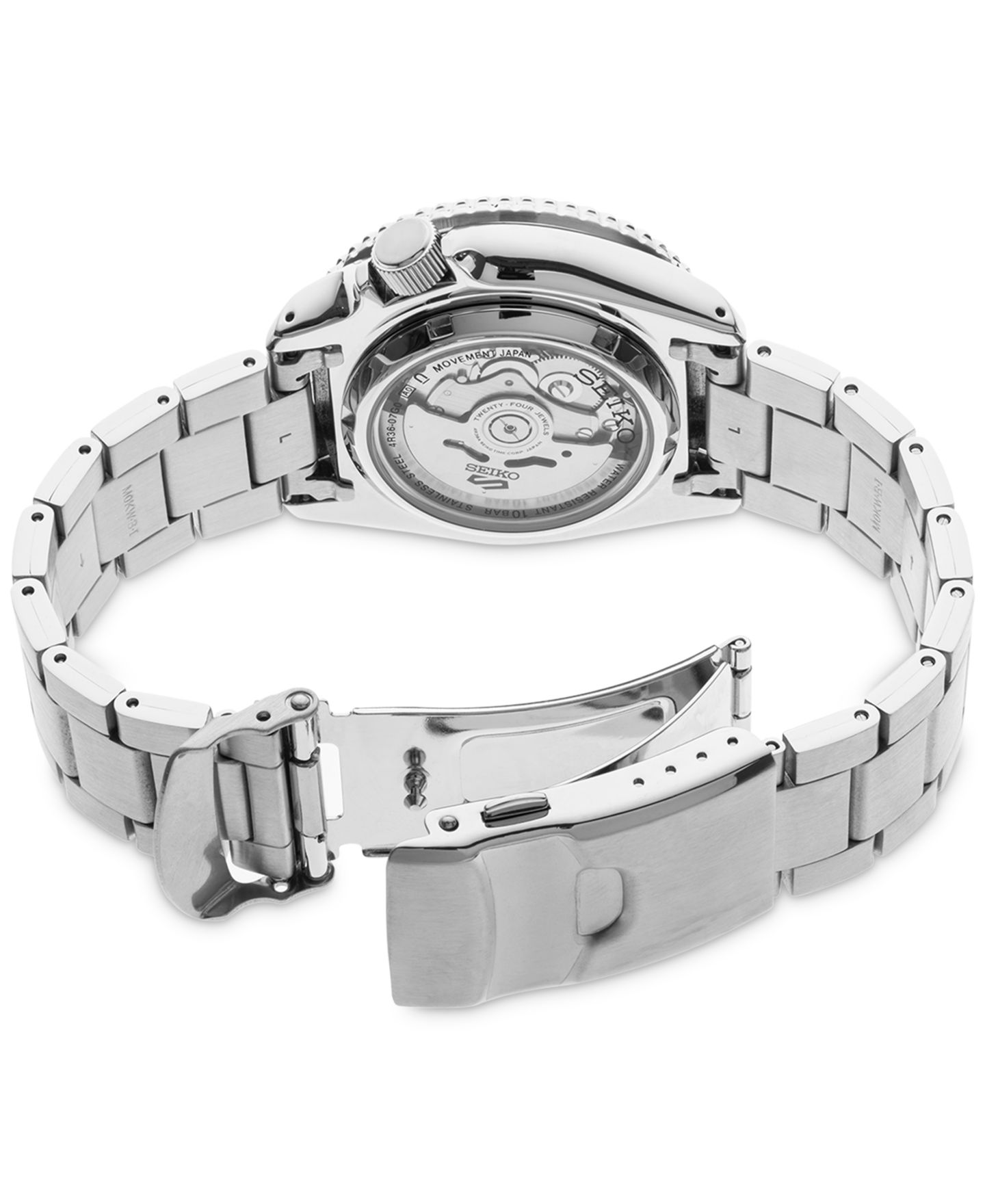 Мужские часы Seiko Automatic 5 Sports Stainless Steel Bracelet Watch 43mm — фото 3