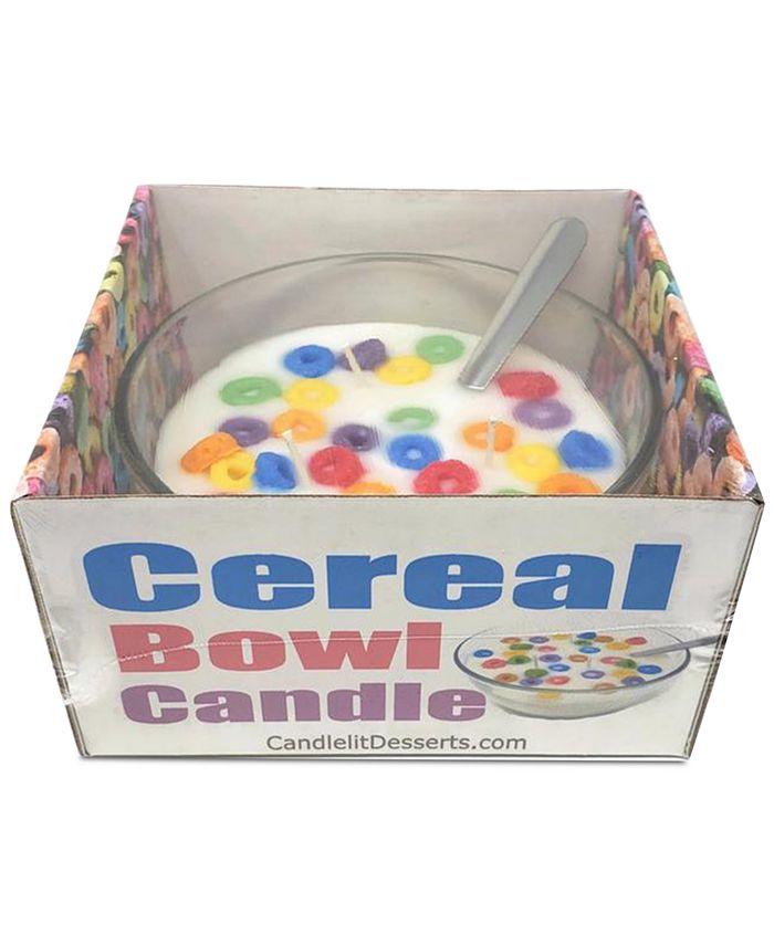 Candlelit Desserts Fruit Loops Scented Cereal Bowl Candle, 14oz. Macy's