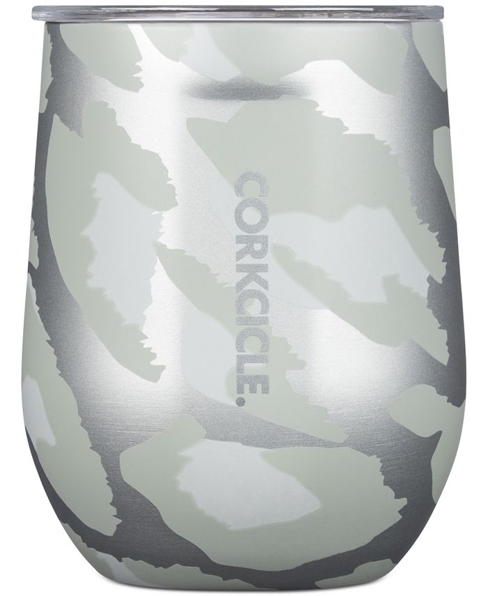 Corkcicle Snow Leopard Insulated Stemless Wine Cup Macy's