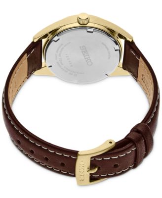 Women's Essentials Brown Leather Strap Watch 30mm