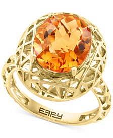 EFFY® Citrine Oval Statement Ring (5-1/6 ct. t.w.) in 18k Gold-Plated Sterling Silver