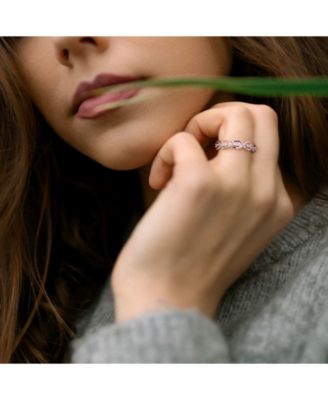 Pink Sapphire Wavy Ring (1/3 ct. t.w.) in 14k Rose Gold