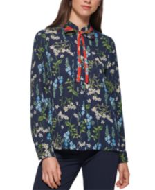 Floral Tie-Neck Top