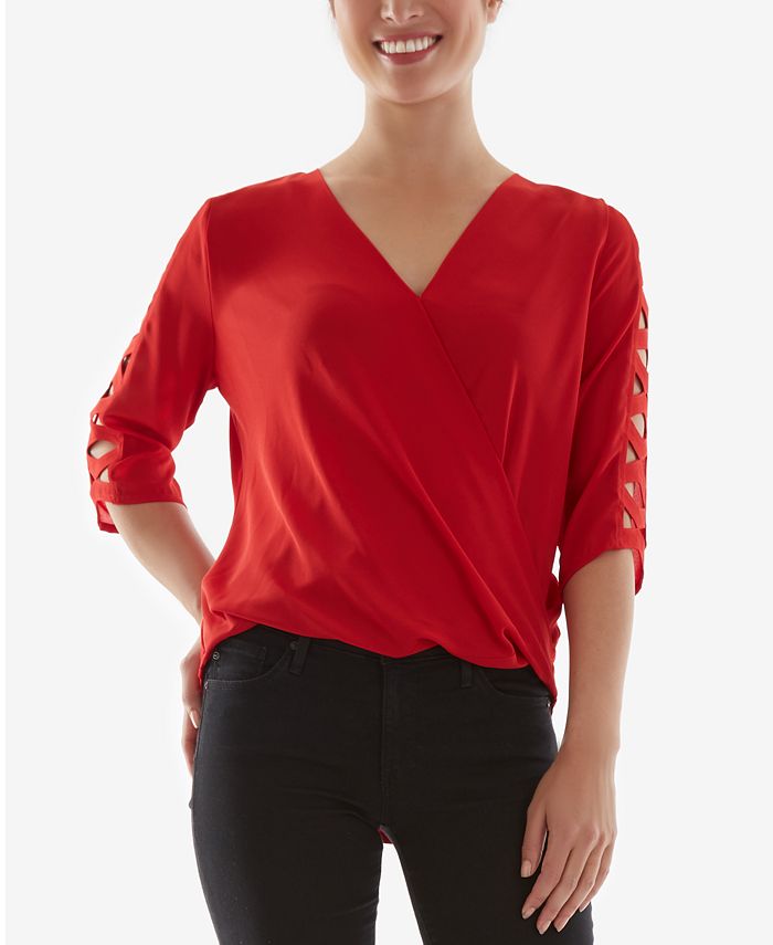 BCX Juniors' LatticeSleeve Top Macy's