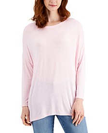 Petite Oversized Long-Sleeve T-Shirt, Created for Macy's