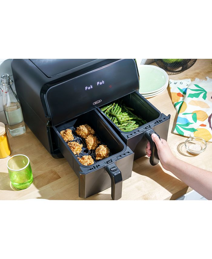Bella 8Qt. DualBasket Dual Zone Touchscreen Air Fryer 1700W Macy's