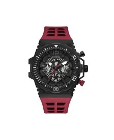 Men's Red Silicone Strap Multi-Function Watch 48mm