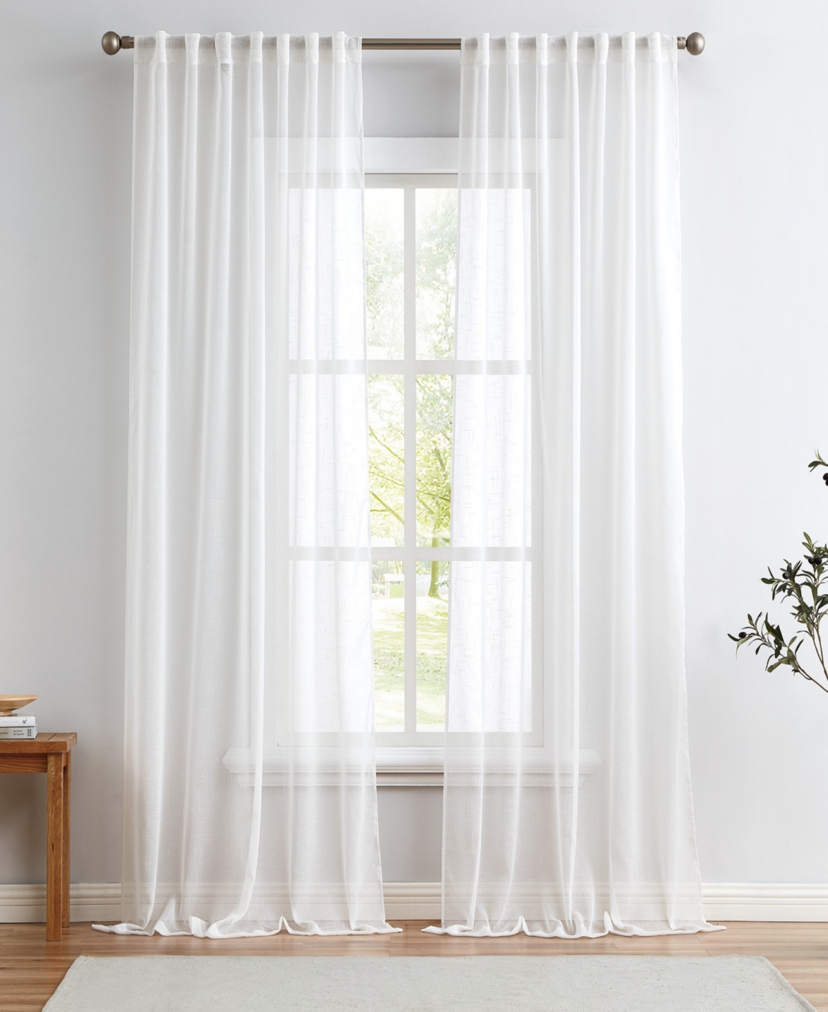 Cannon Sheer Window Panel Pair In White