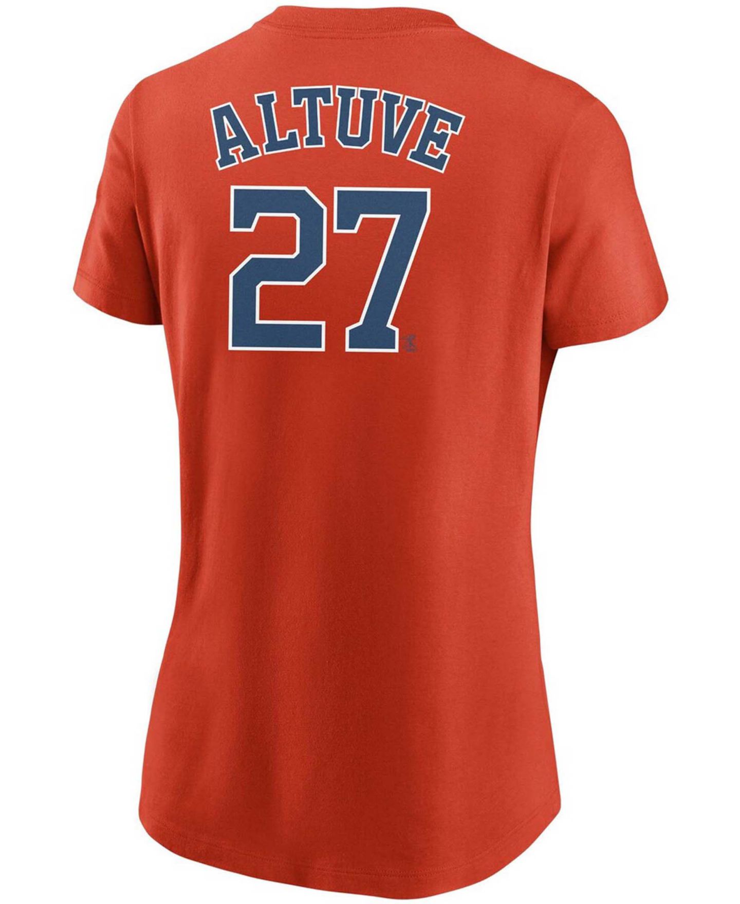 Женская футболка Nike Jose Altuve Orange Houston Astros Name and Number — фото 5
