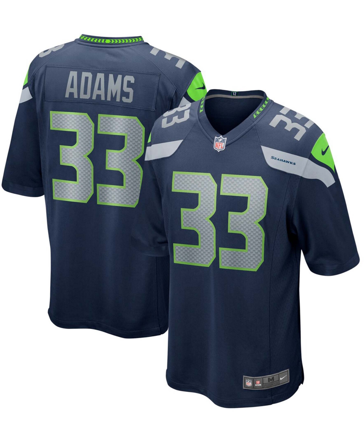 Men's Big and Tall Jamal Adams CollegeSeattle Seahawks Game Team Jersey - Navy