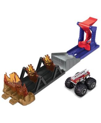 Hot Wheels Monster Trucks Fire Through Playset Macy's