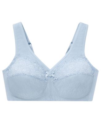 Women's Full Figure Plus Size Magic Lift Moisture Control Wirefree Bra 1064