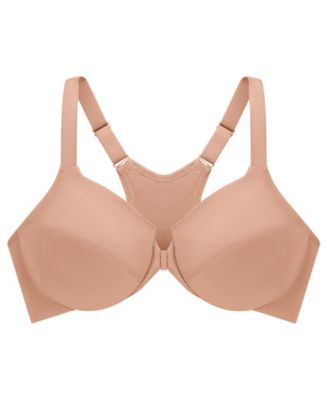 Women's Plus Size Front Close Wonder Wire Bra with Smoothing Back 1247