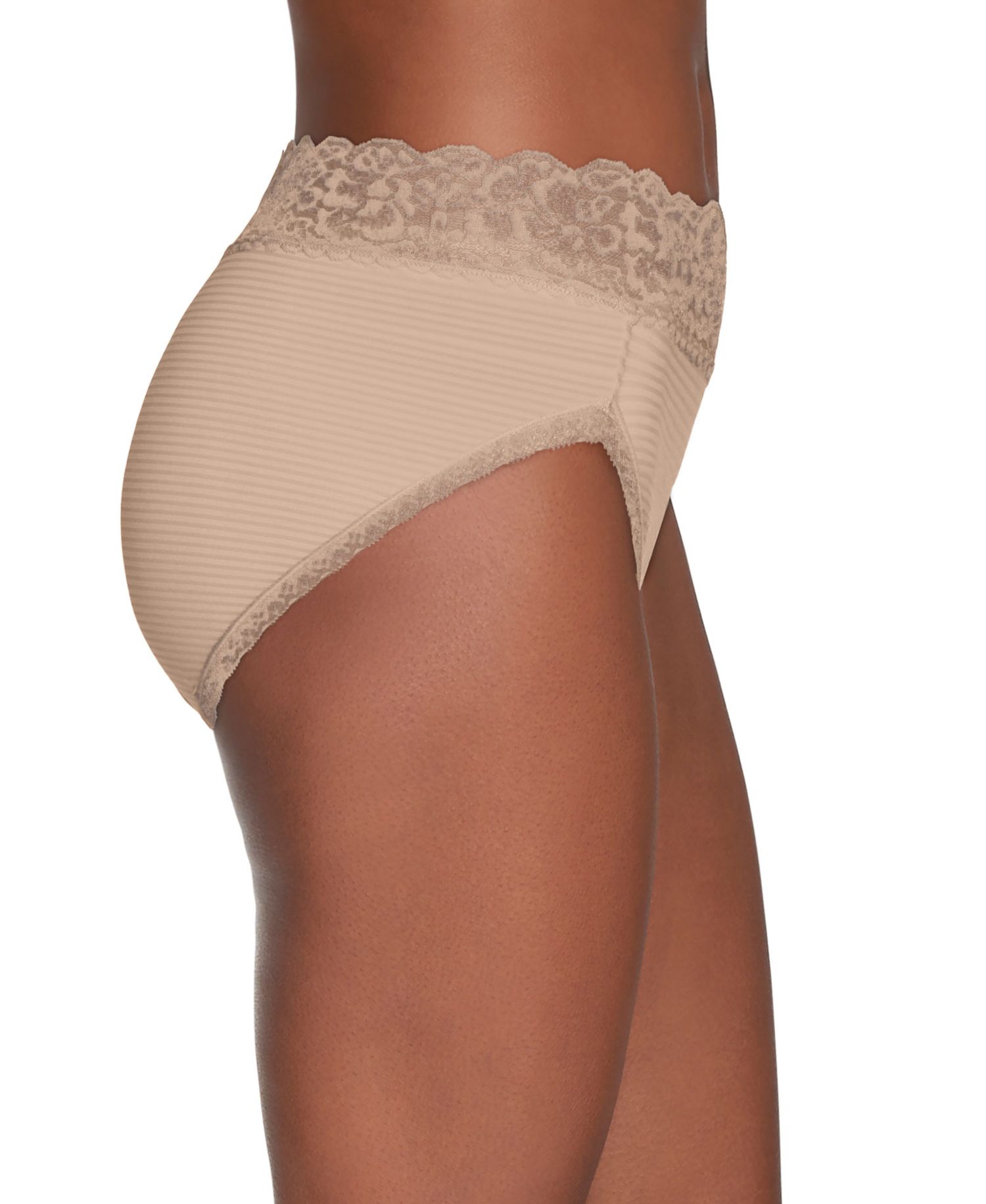 Women's Flattering Lace Hi-Cut Panty Underwear 13280, extended sizes available