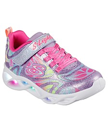 Little Girls Twisty Bright's Dazzle Flash Casual Light-Up Sneakers from Finish Line