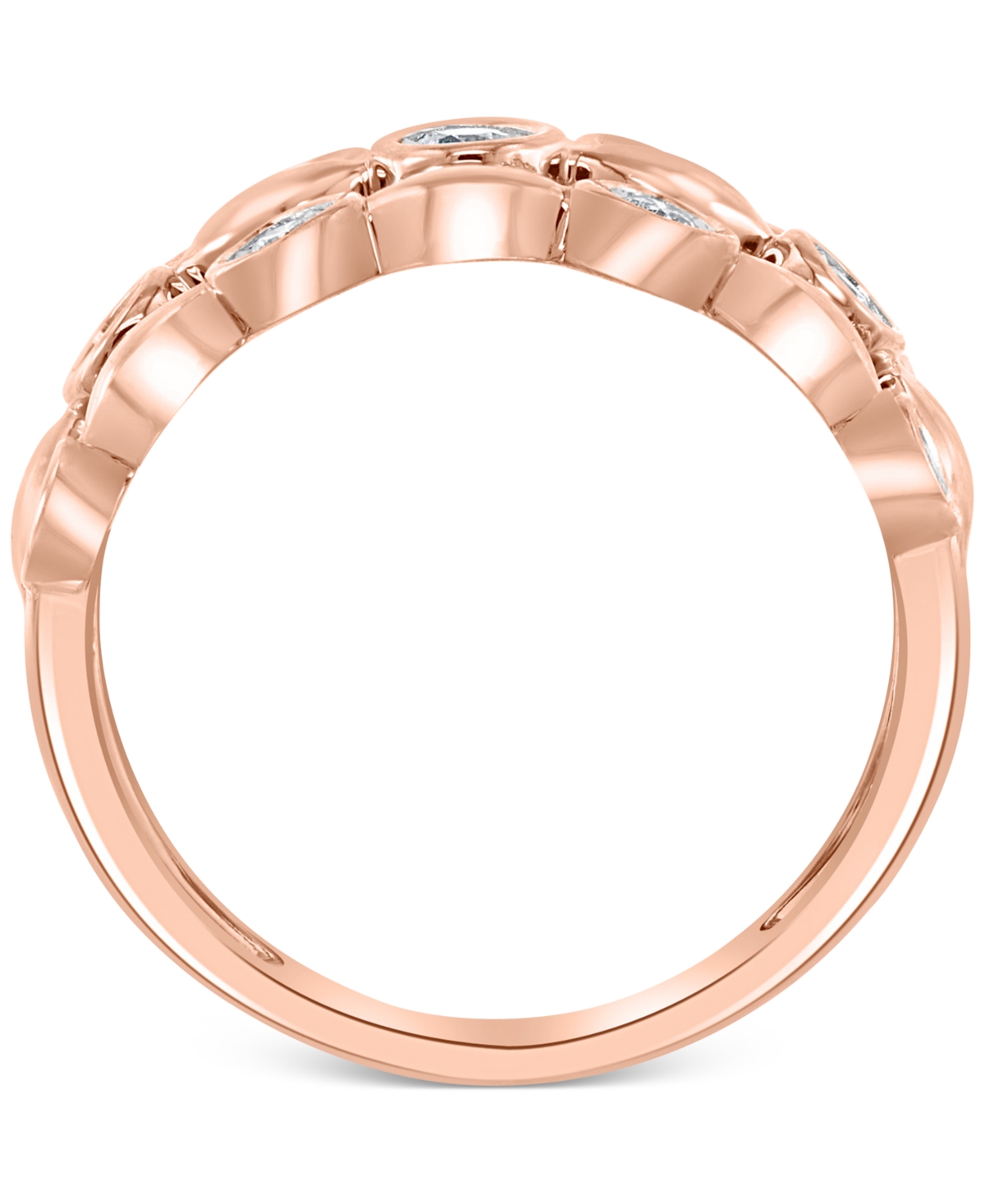 Effy Diamond Bezel Openwork Ring (1/4 ct. t.w.) in 14k- Rose Gold