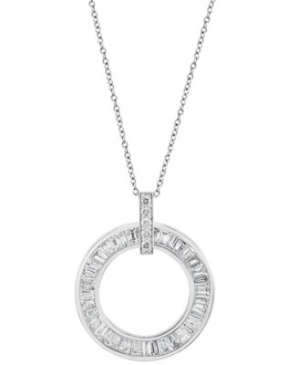 circle baguette necklace