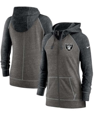 Nike Women's Heathered Charcoal-Black Las Vegas Raiders Gym Vintage-Like  Raglan Full-Zip Hoodie - Macy's