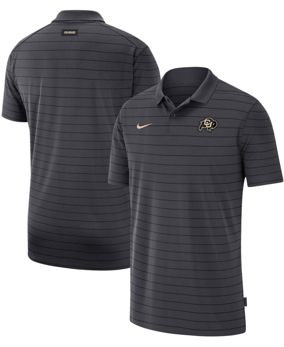 Men's Anthracite Colorado Buffaloes 2021 Early Season Victory Coaches Performance Polo