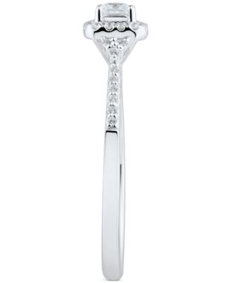 Diamond Princess Halo Ring (1/3 ct. t.w.) in 14k White Gold