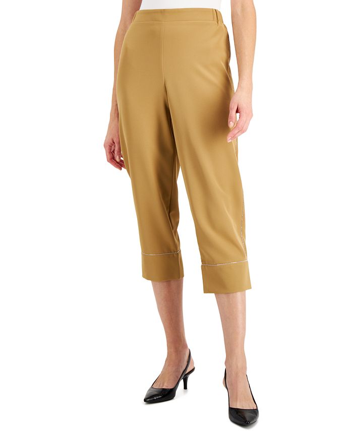 JM Collection Pull On Beaded Capri Pants Created for Macy s Macy s