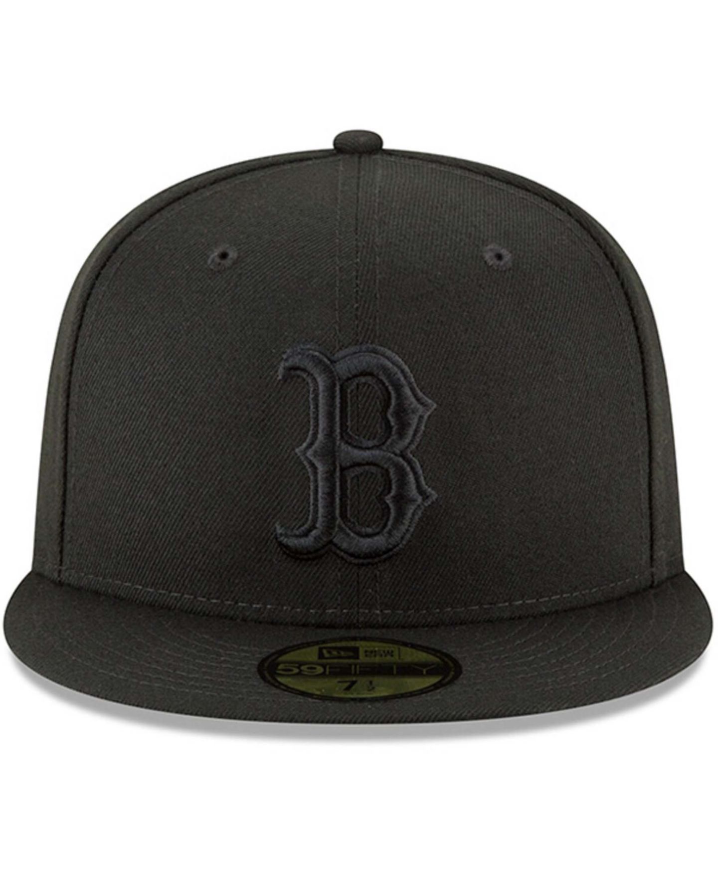 Мужская кепка New Era Black Boston Red Sox Primary Logo Basic 59FIFTY Fitted Hat — фото 4