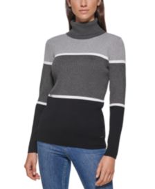 Colorblock Turtleneck Sweater