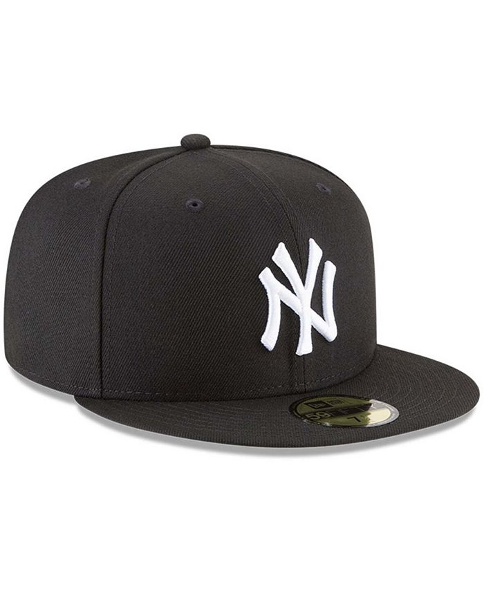 New Era Men's Black New York Yankees 59FIFTY Fitted Hat - Macy's