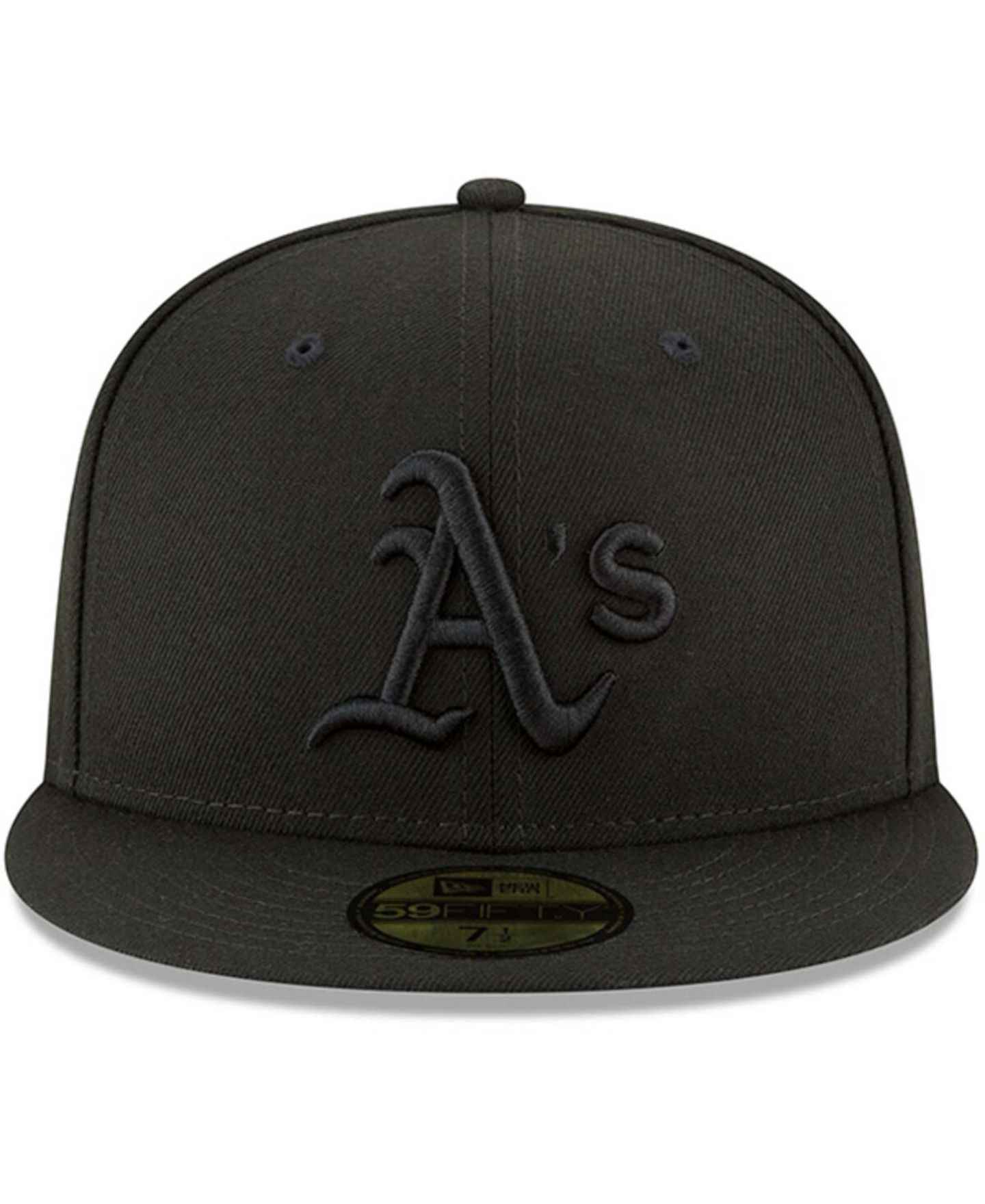 Мужская кепка New Era Black Oakland Athletics Primary Logo Basic 59FIFTY Fitted Hat — фото 4