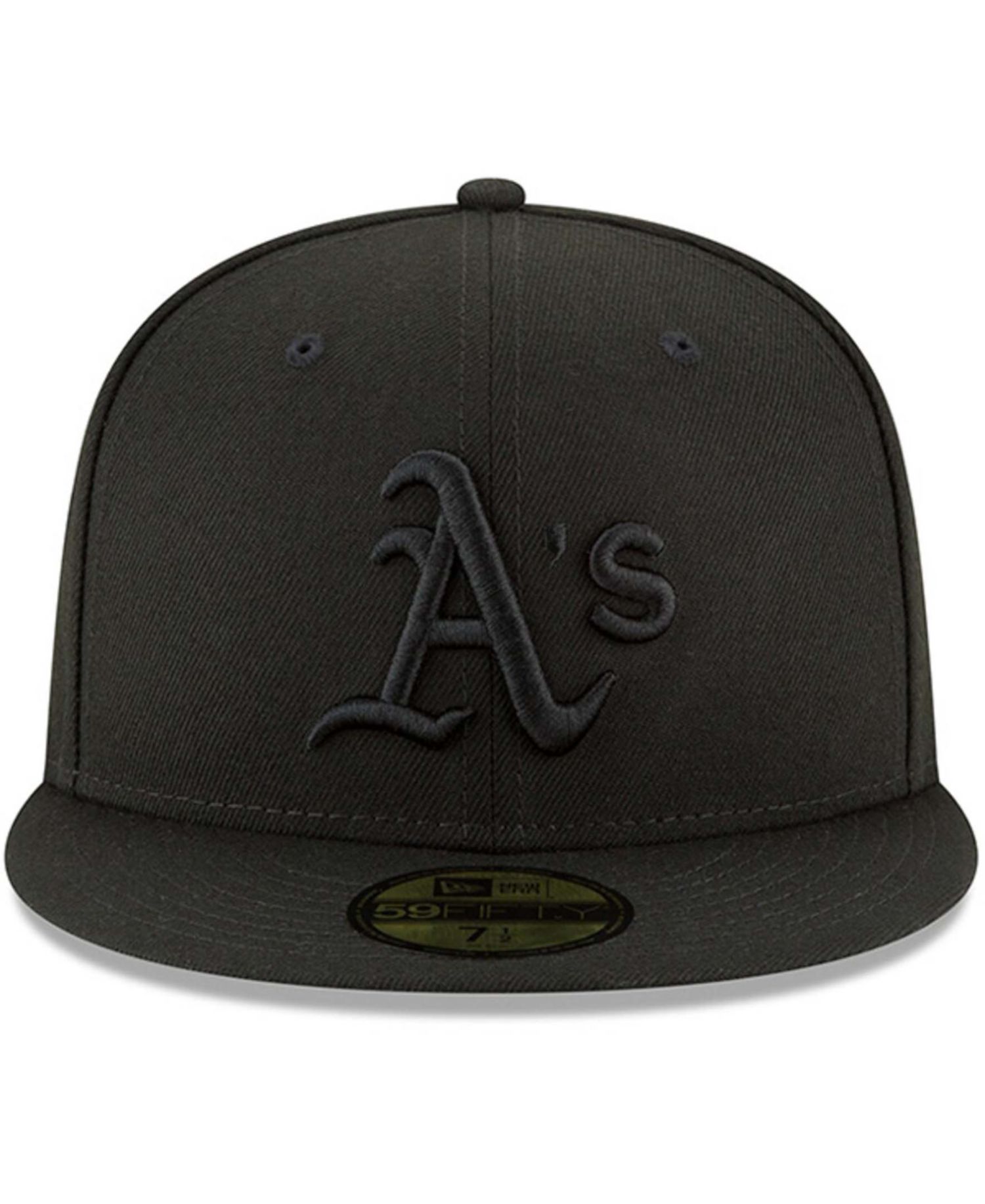 Men's Black Oakland Athletics Primary Logo Basic 59FIFTY Fitted Hat