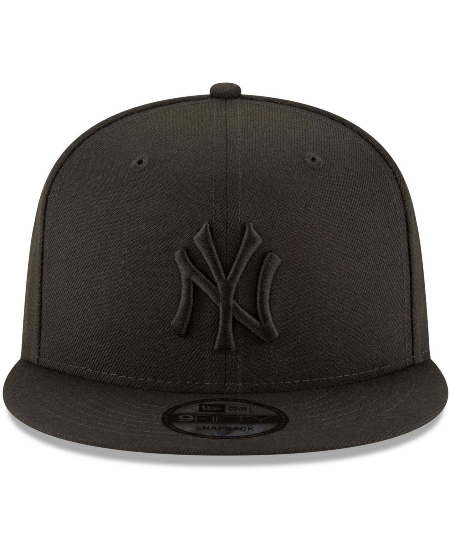 Мужская кепка New Era Black New York Yankees Black on Black 9FIFTY Team Snapback Adjustable Hat — фото 4