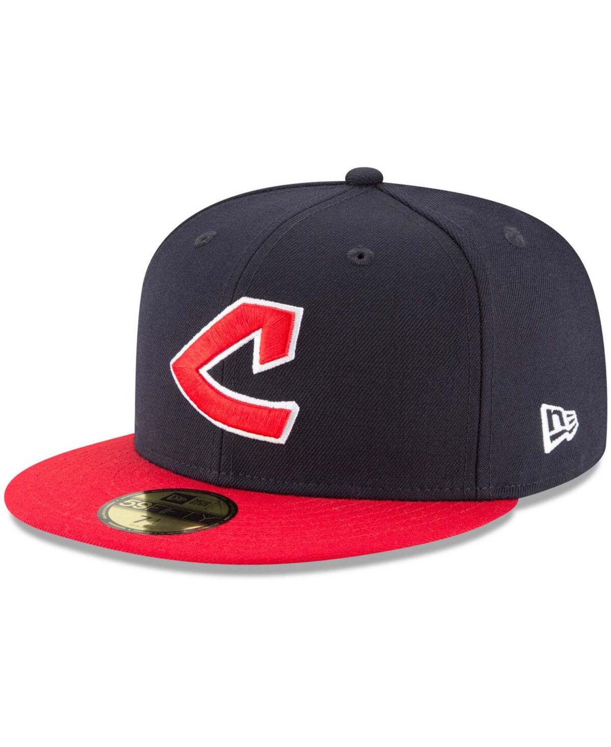 Men's Navy Cleveland Indians Cooperstown Collection Wool 59FIFTY Fitted Hat - Navy