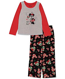 Matching Big Girls Minnie Mouse Holiday Family Pajama Set