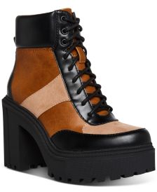 Rogue Lace-Up Platform Lug Booties