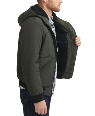 Men's Soft Shell Sherpa Lined Hooded Jacket