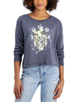 Grayson Threads Black - Juniors' Celestial Graphic-Print Sweatshirt