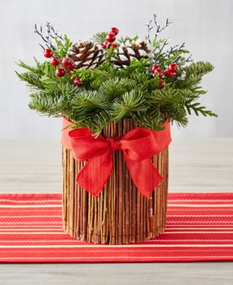 Harry & David - Holiday Rustic Fresh Evergreen Centerpiece