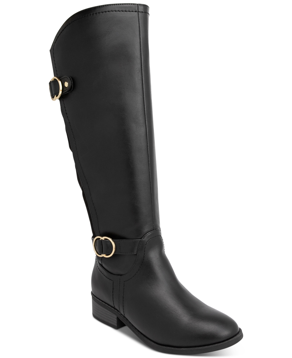 Leandraa Riding Boots, Created for Macy's - Black