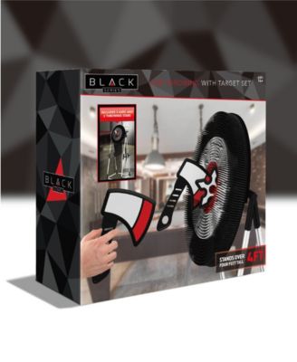 Black Series Axe Throwing Target Set-3 Plastic Axes, Indoor/Outdoor