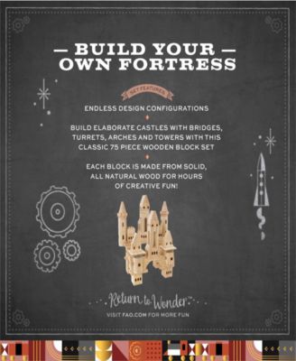 Medieval Knights and Princesses Wooden Castle Building Blocks