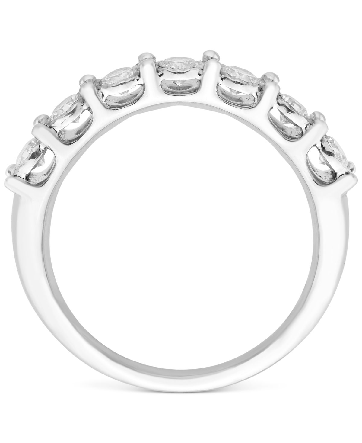 Diamond Seven Stone Band (1/2 ct. t.w.) in 14k White Gold - 14K White Gold