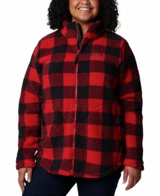 Columbia - Plus Size Plaid Sherpa Jacket