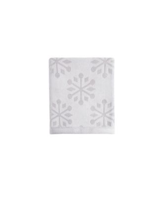 Martha Stewart Collection - Martha Stewart Tonal Snowflake Hand Towel