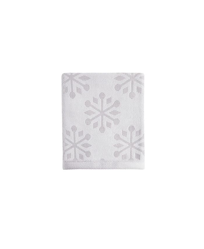 Martha Stewart Collection Tonal Snowflake Hand Towel, Created for Macy