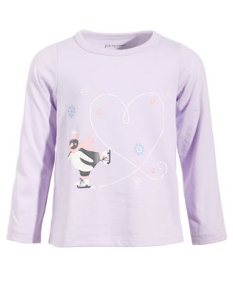 First Impressions - Toddler Girls Penguin Skate T-Shirt