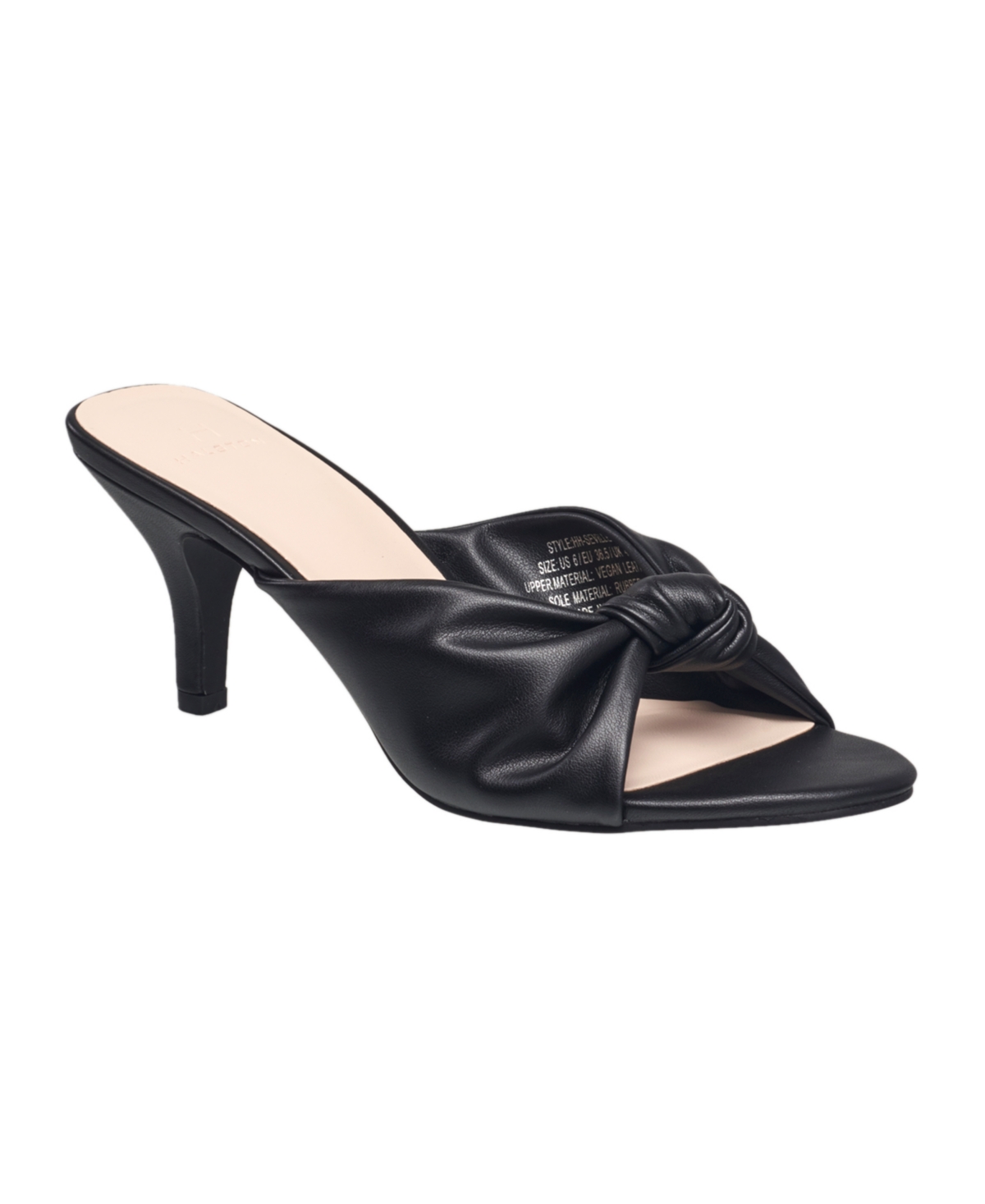Shop H Halston Women's Seville Knotted Heels Sandal In Black
